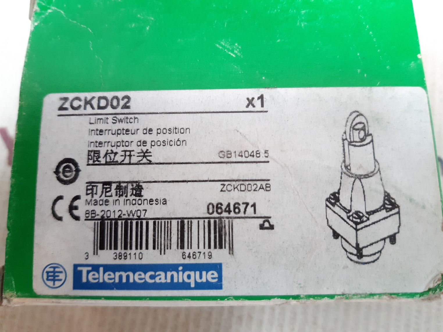 Telemecanique zck-d02 limit switch