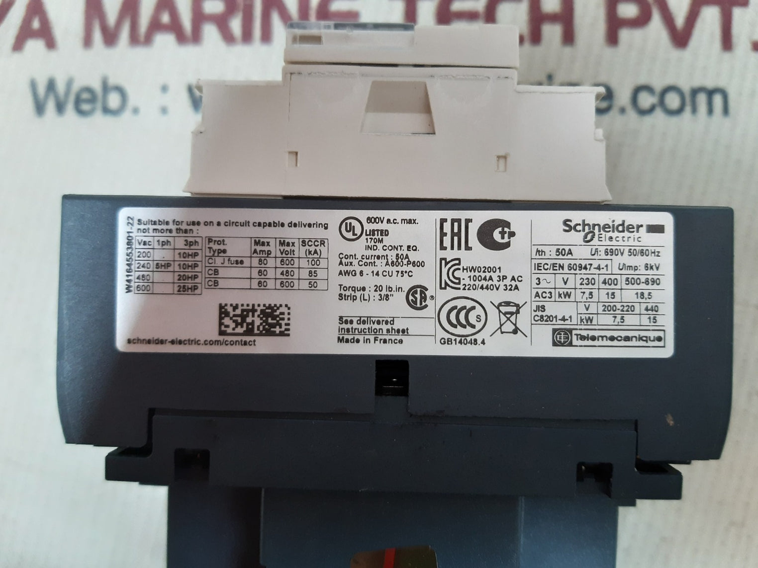 Schneider electric lc1d32b7 contactor