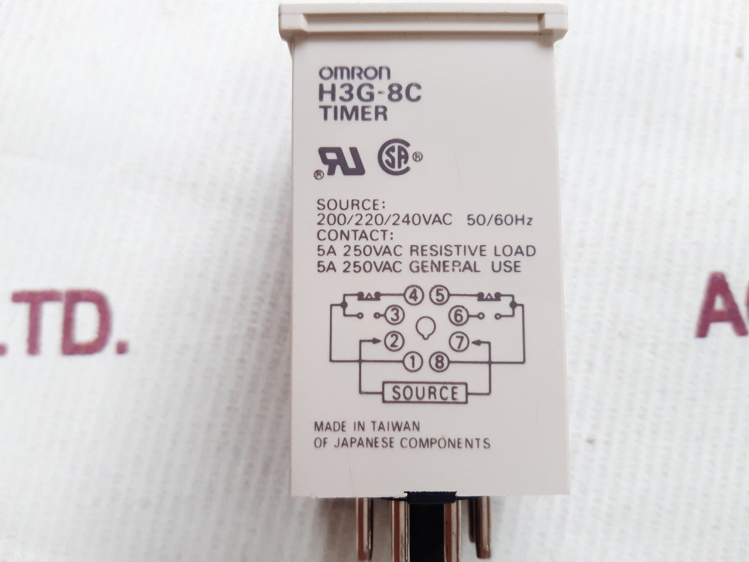 Omron h3g-8c timer 200/220/240vac