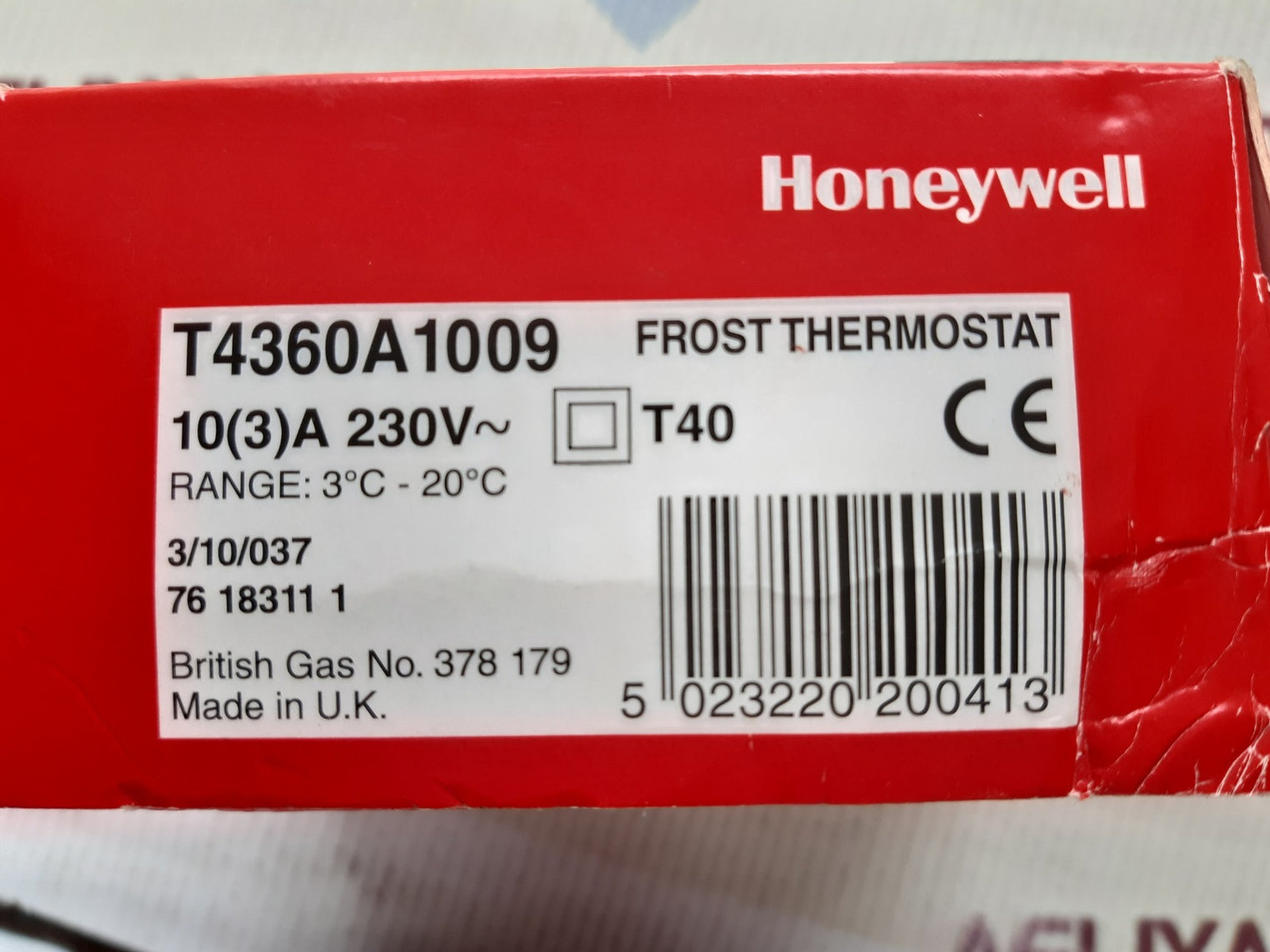 Honeywell t4360a1009 frost thermostat