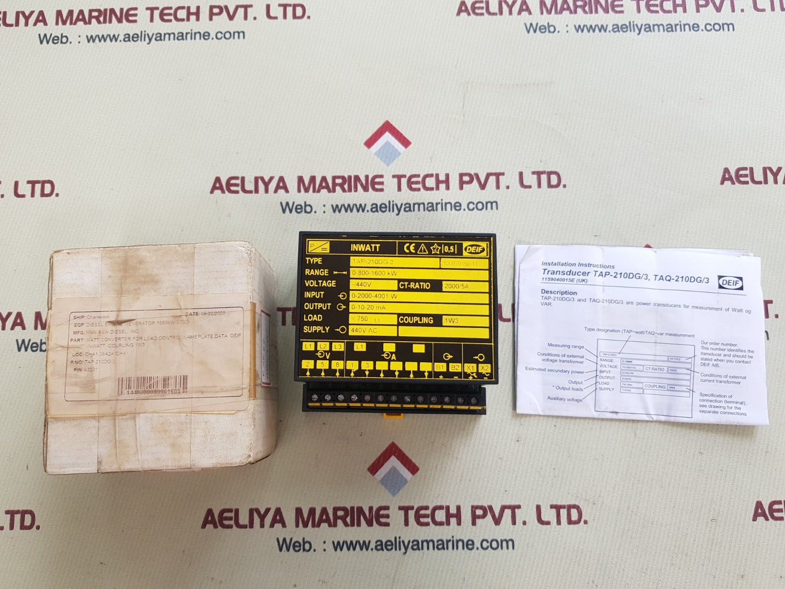 Deif tap-210dg/3 transducer range 0-800-1600 kw