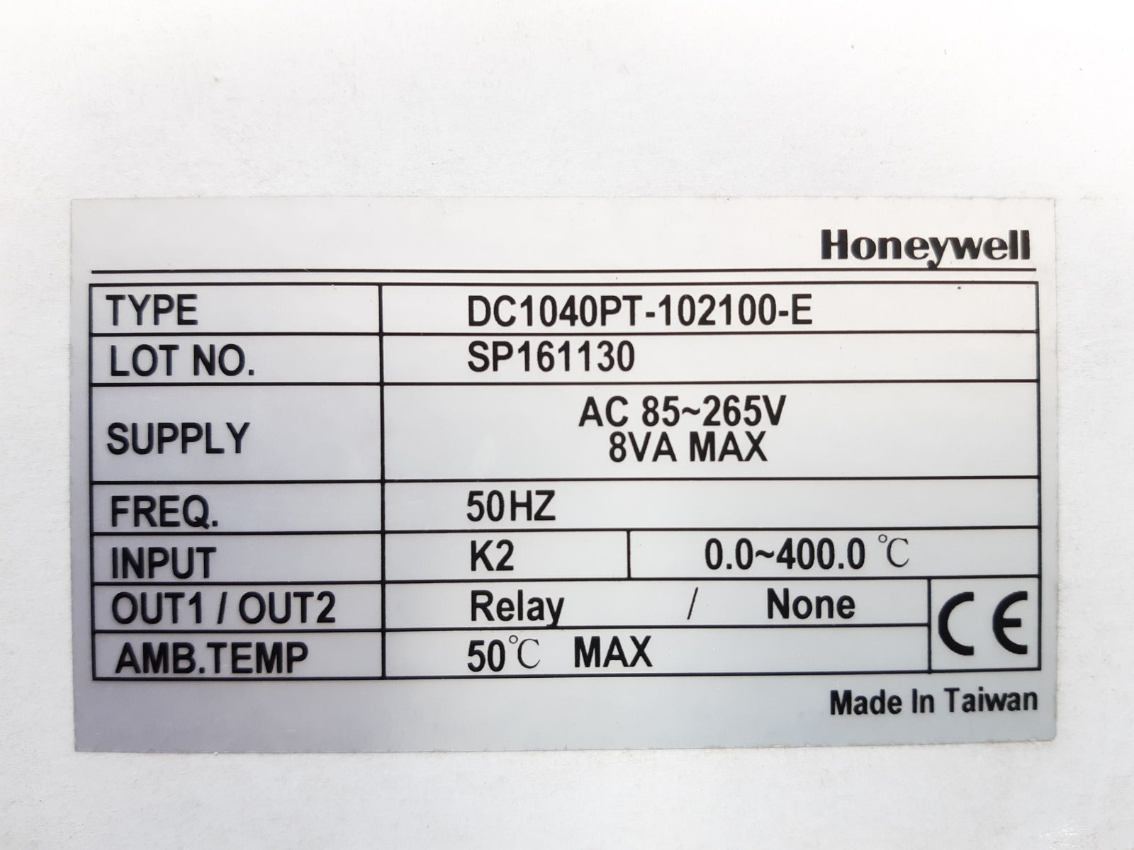 Honeywell dc1040pt-102100-e pid controller