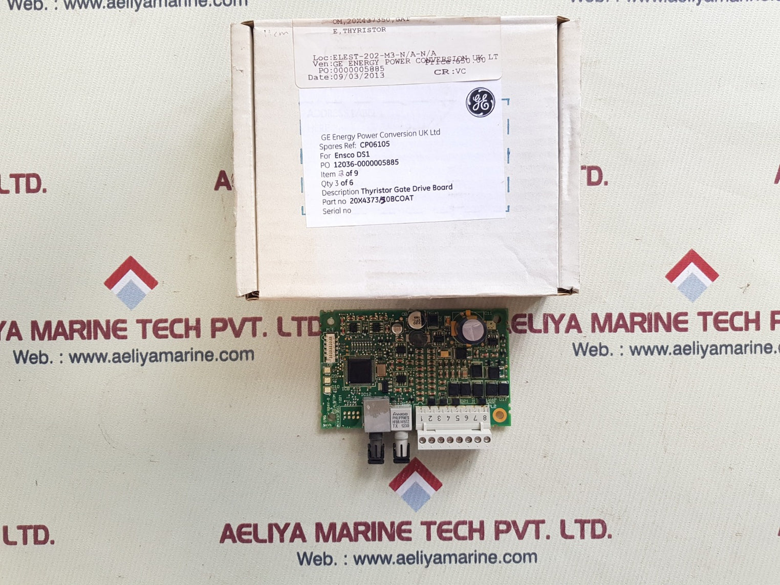 Alstom 20x4373/50bcoat thyristor gate drive board