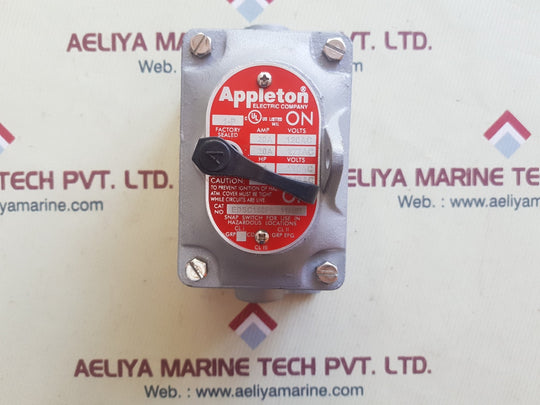 Appleton Edsc150F1 11/10M Tumbler Snap Switch For Hazardous Locations 20A 1P