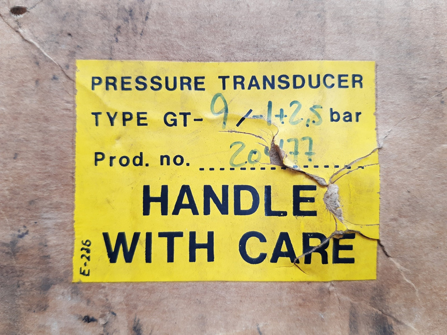 Kongsberg gt-9/-1+2.5 bar pressure transducer