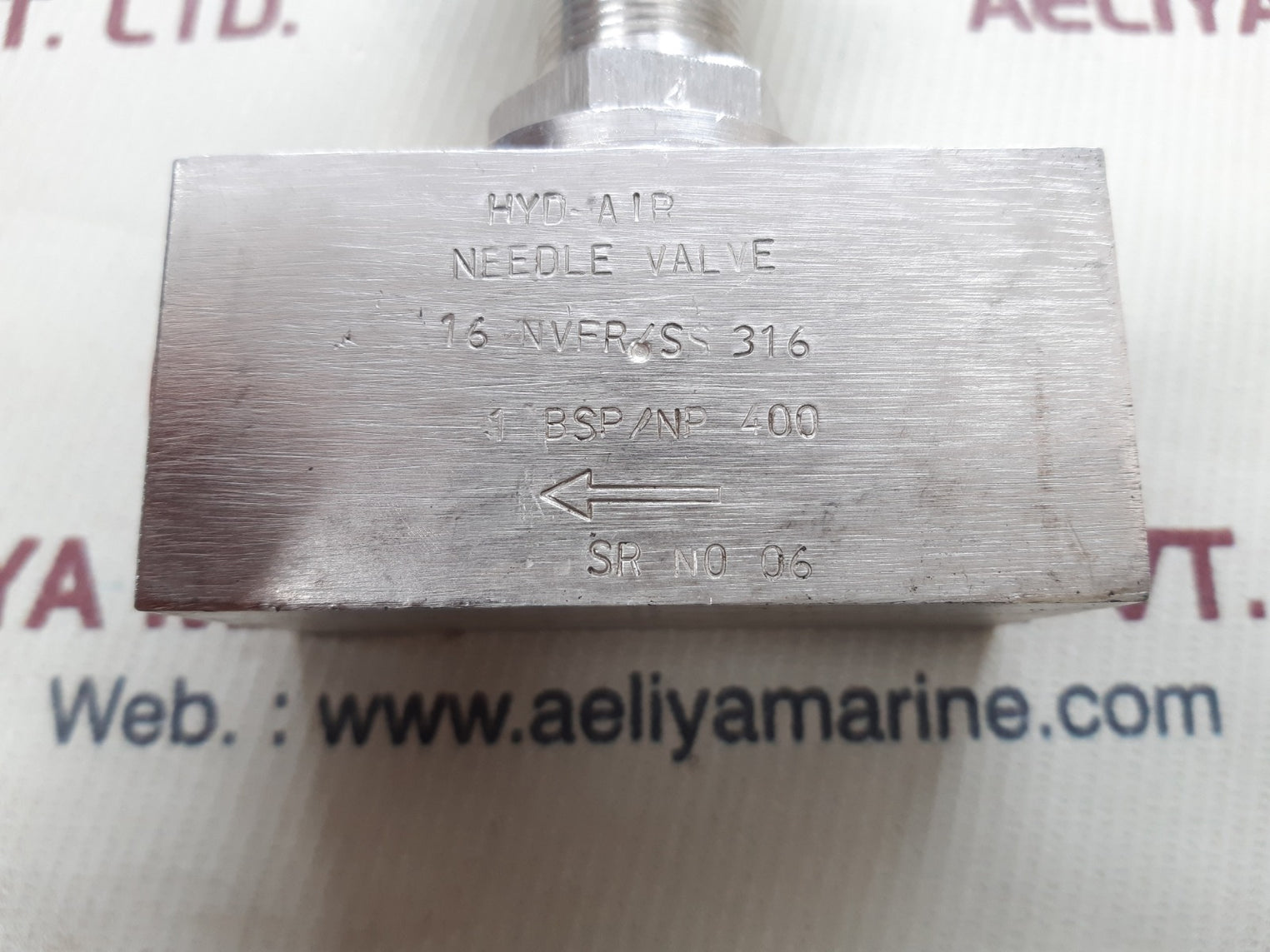 Hyd-air 1 bsp/np 400 needle valve