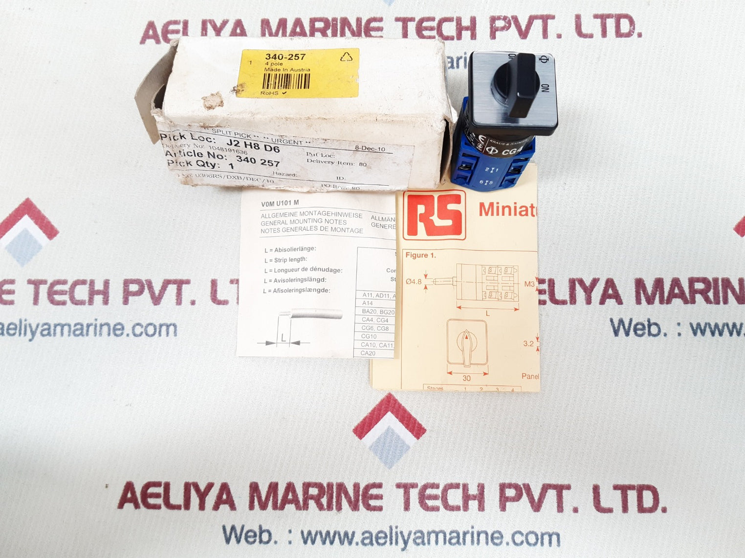 Kraus & naimer cg4 a324 rotary switch