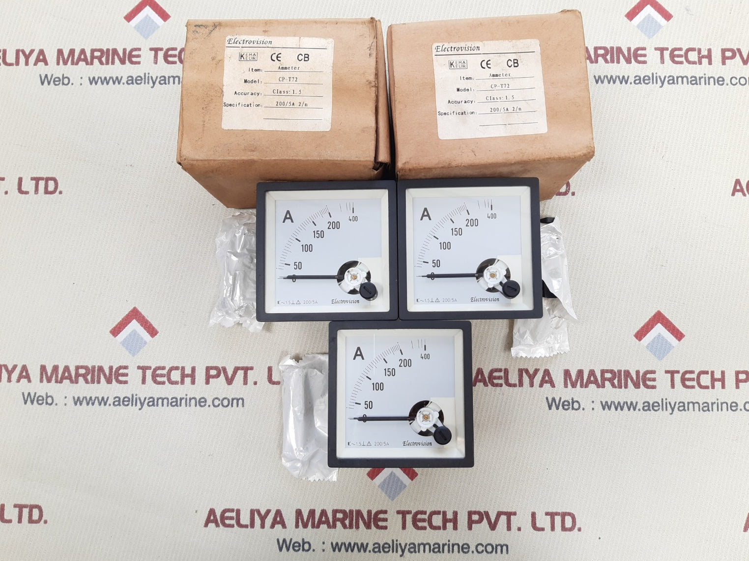 Electrovision cp-t72 ammeter meter 0-200-400