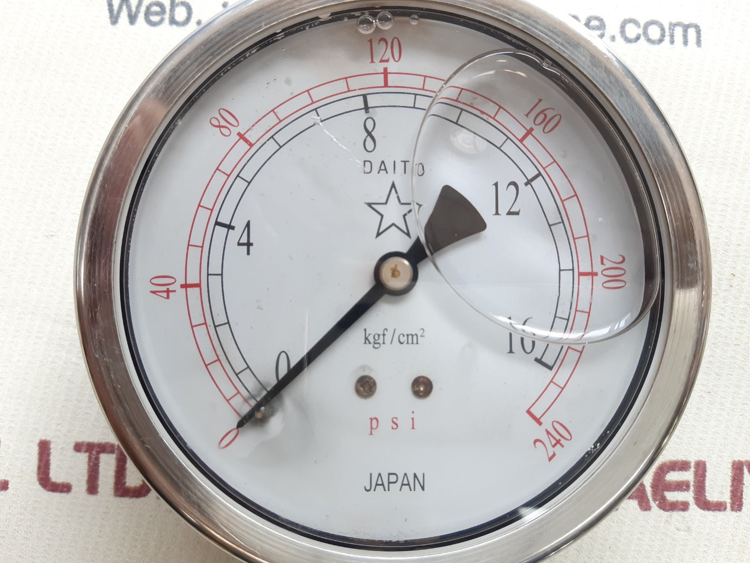Daito pressure gauge 0-16 kgf/cm2,0-240 psi