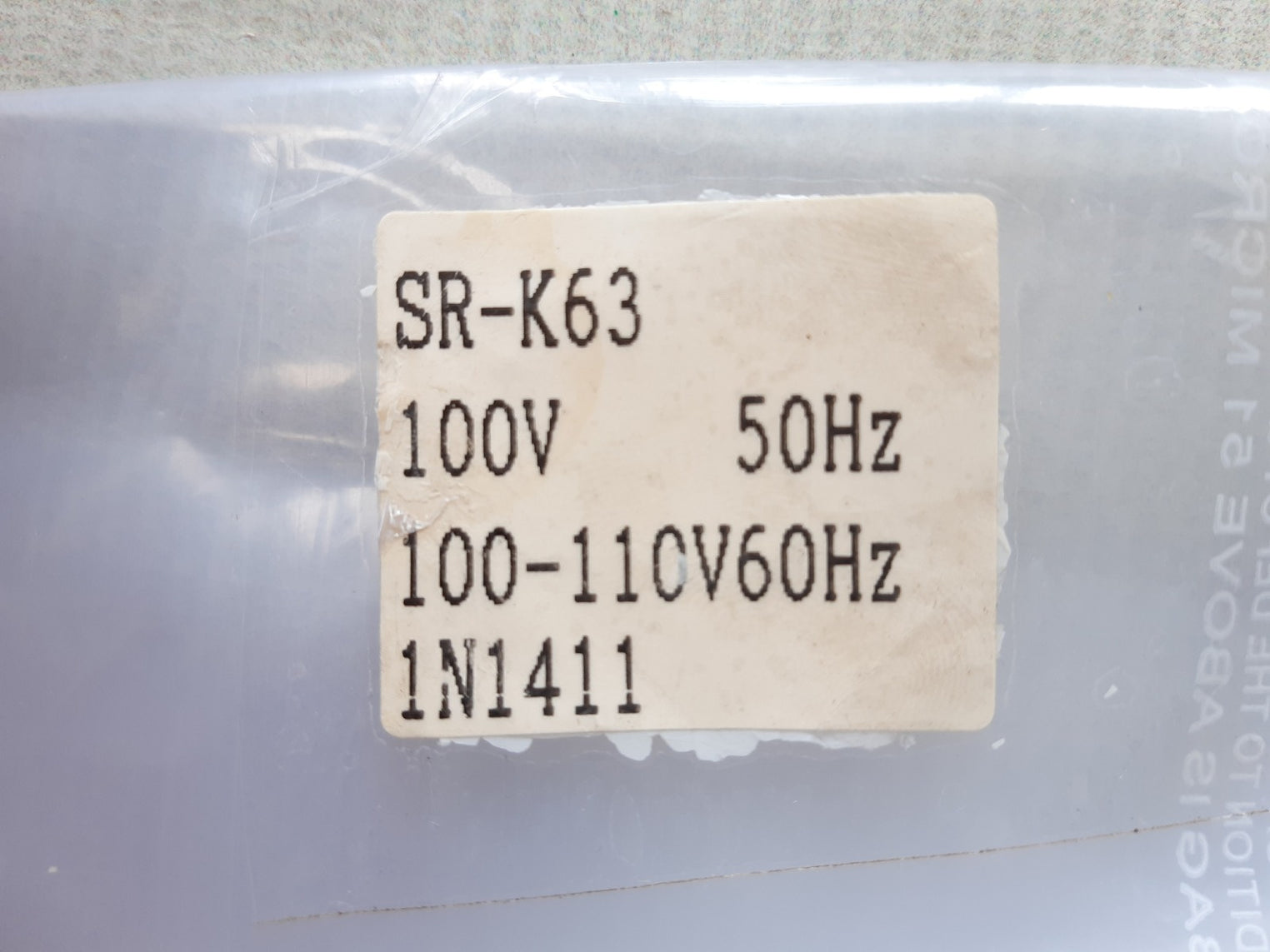 Mitsubishi Sr-k63 contactor relay 100-110v 50/60hz