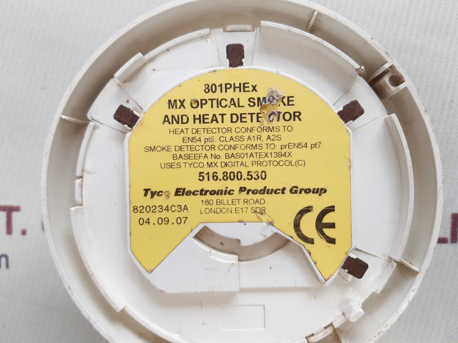 Tyco 801phex mx optical smoke and heat detector 516.800.530