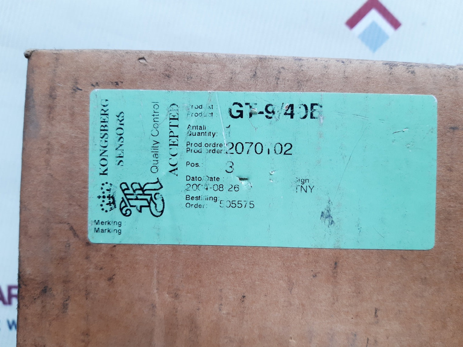 Kongsberg gt-9/40bar pressure transducer