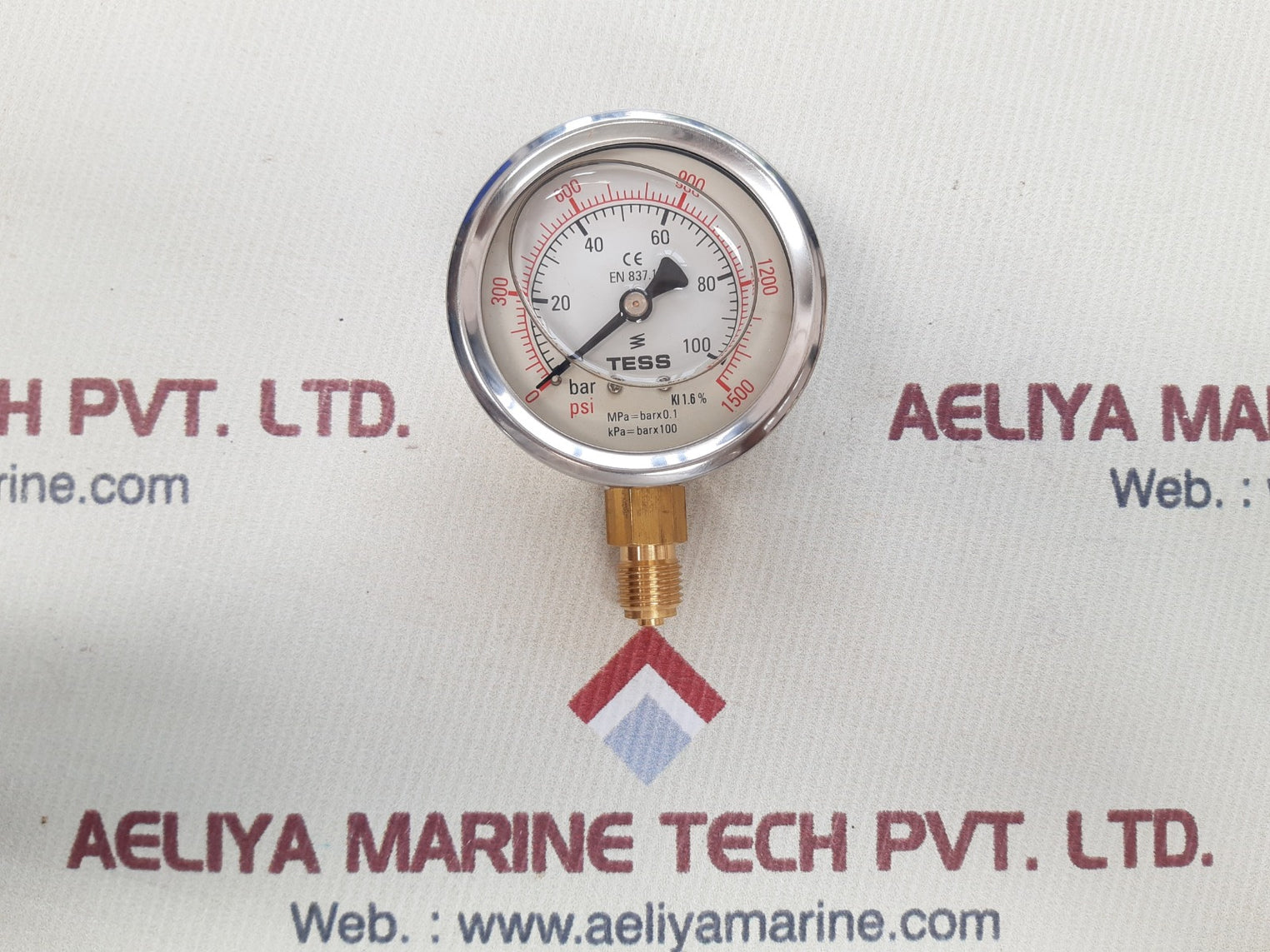 Tess en 837.1 glycerin fill pressure gauge 0-1500psi