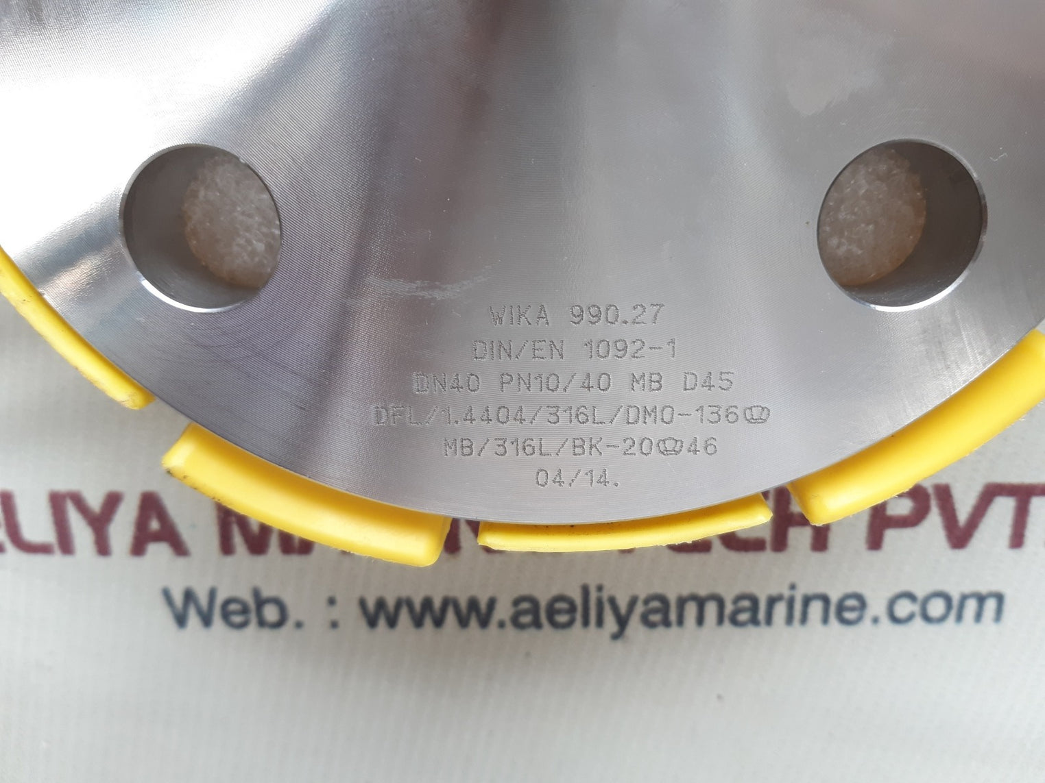 Wika pgt23.100 flange diaphgragm with gauge 990.27