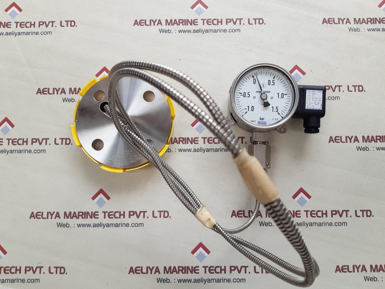 Wika pgt23.100 flange diaphragm with gauge bar -1.0 to 1.5