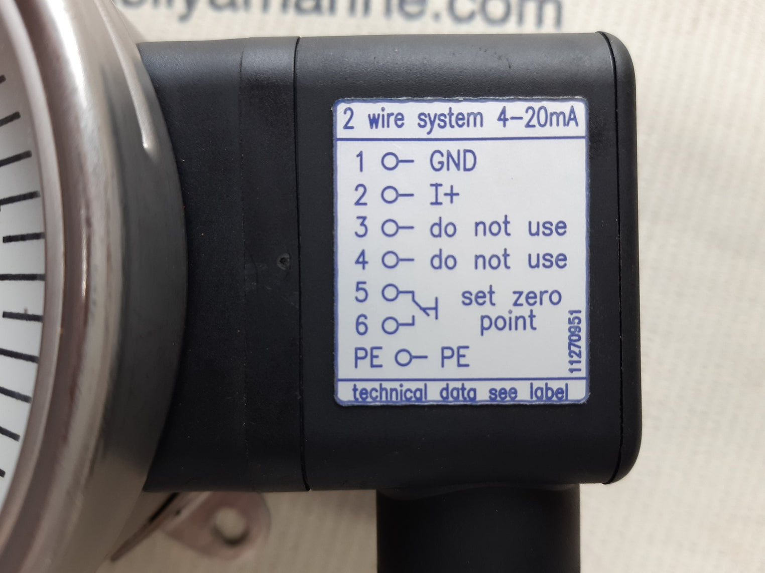 Wika pgt23.100 flange diaphragm with gauge bar -1.0 to 1.5