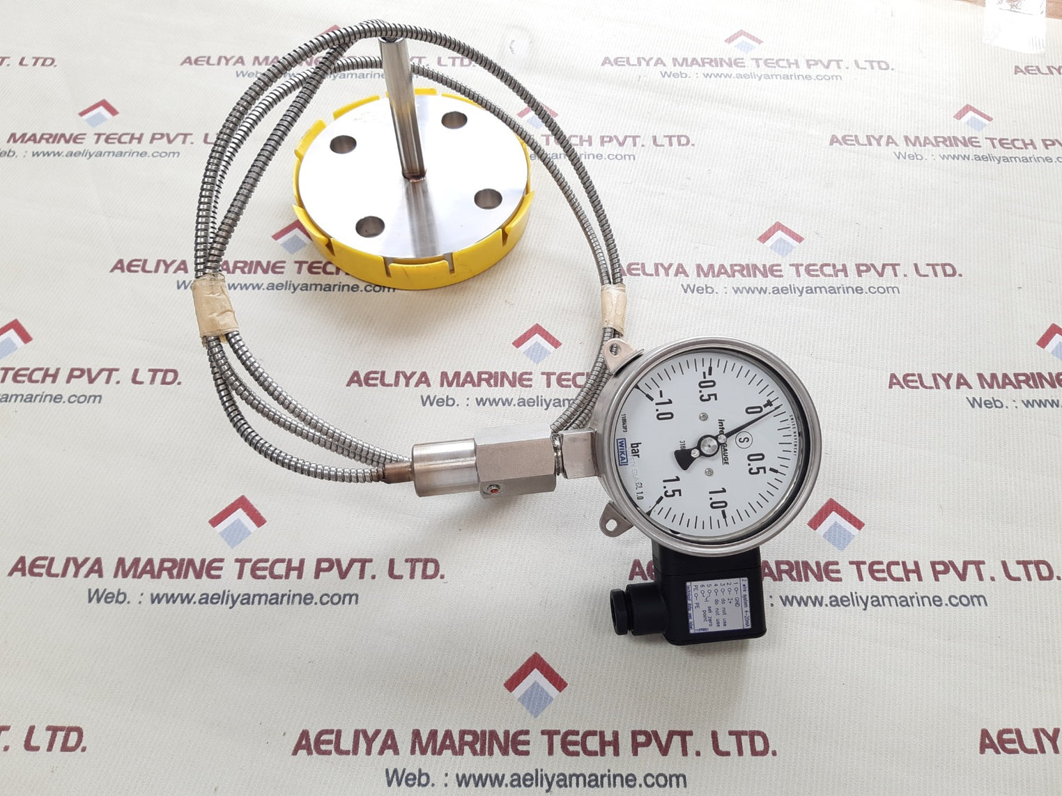 Wika pgt23.100 flange diaphragm with gauge bar -1.0 to 1.5