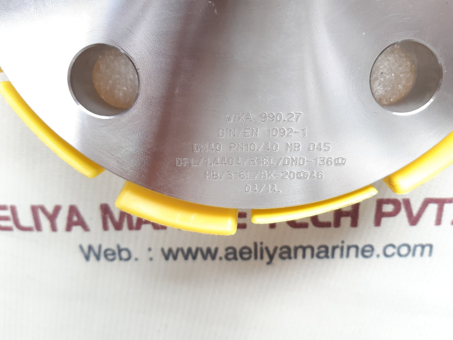 Wika pgt23.100 flange diaphragm with gauge 0 to 16 bar