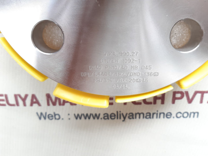 Wika pgt23.100 flange diaphragm with gauge 0 to 16 bar