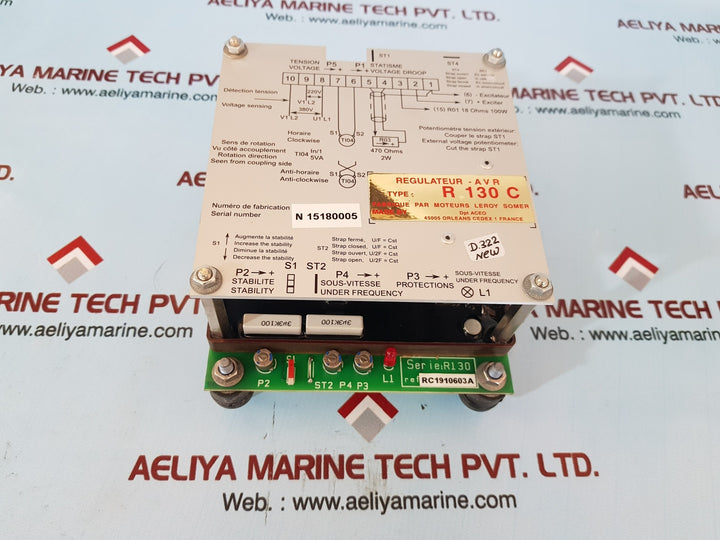 Leroy somer r130c automatic voltage regulator