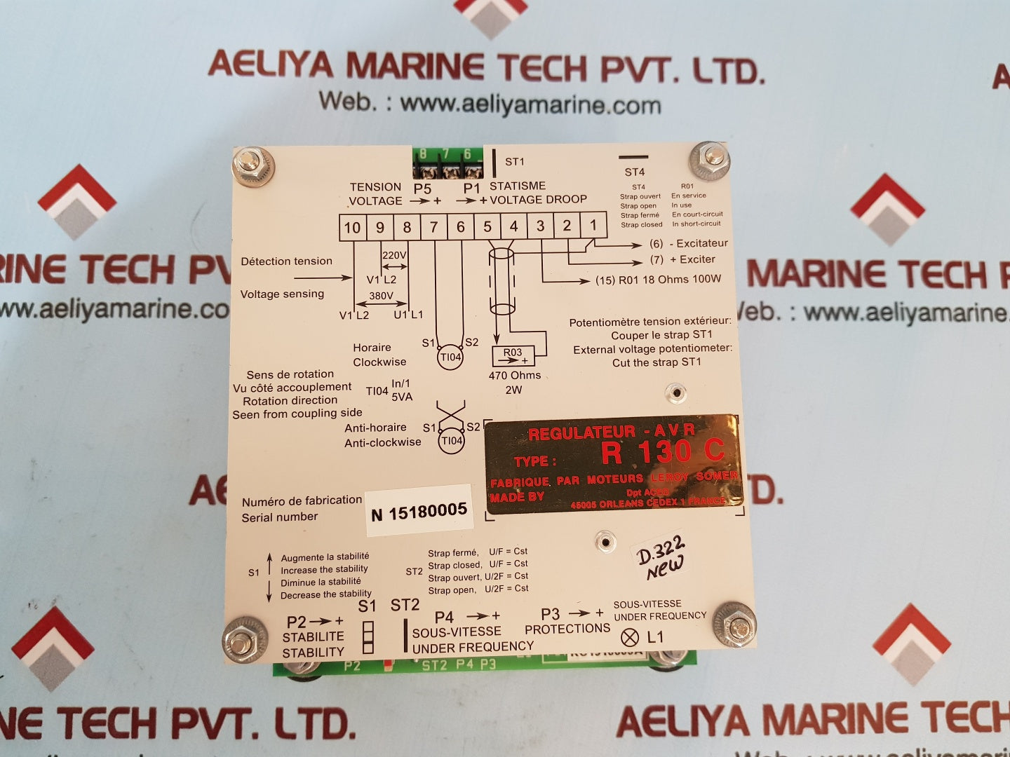 Leroy somer r130c automatic voltage regulator