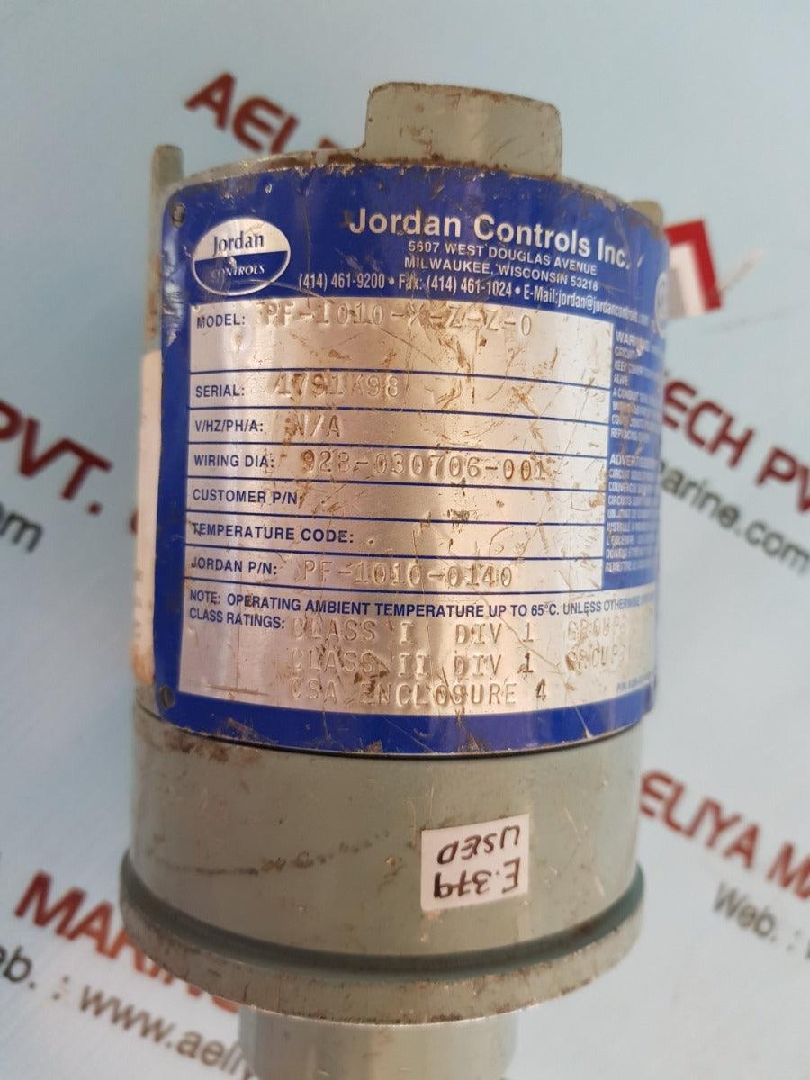 Jordan controls pf-1010-x-z-z-0 rotary position sensor