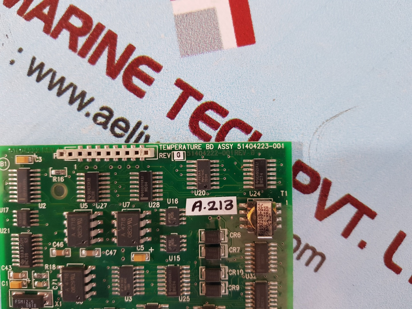 Honeywell 51404223-001 temperature board