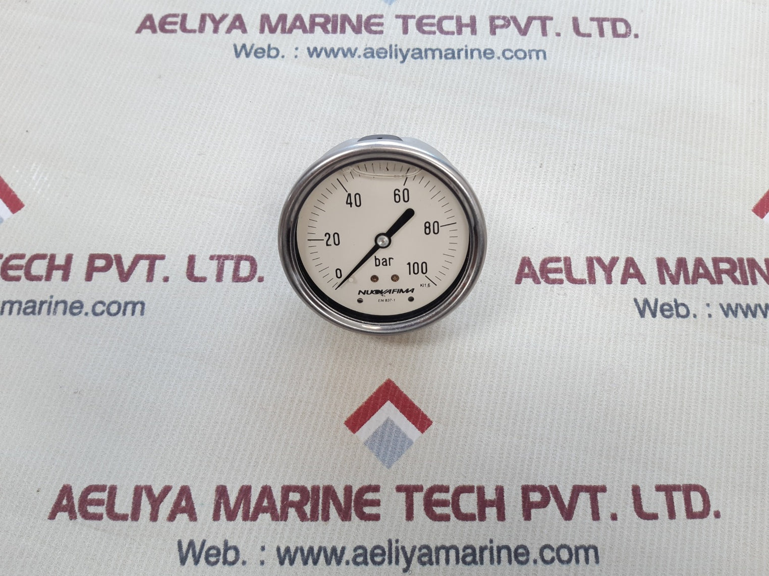 Nuova fima en 837-1 pressure gauge 0-100bar