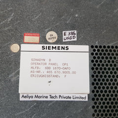 Siemens 6dd 1670-0af0 simadyn d operator panel op1