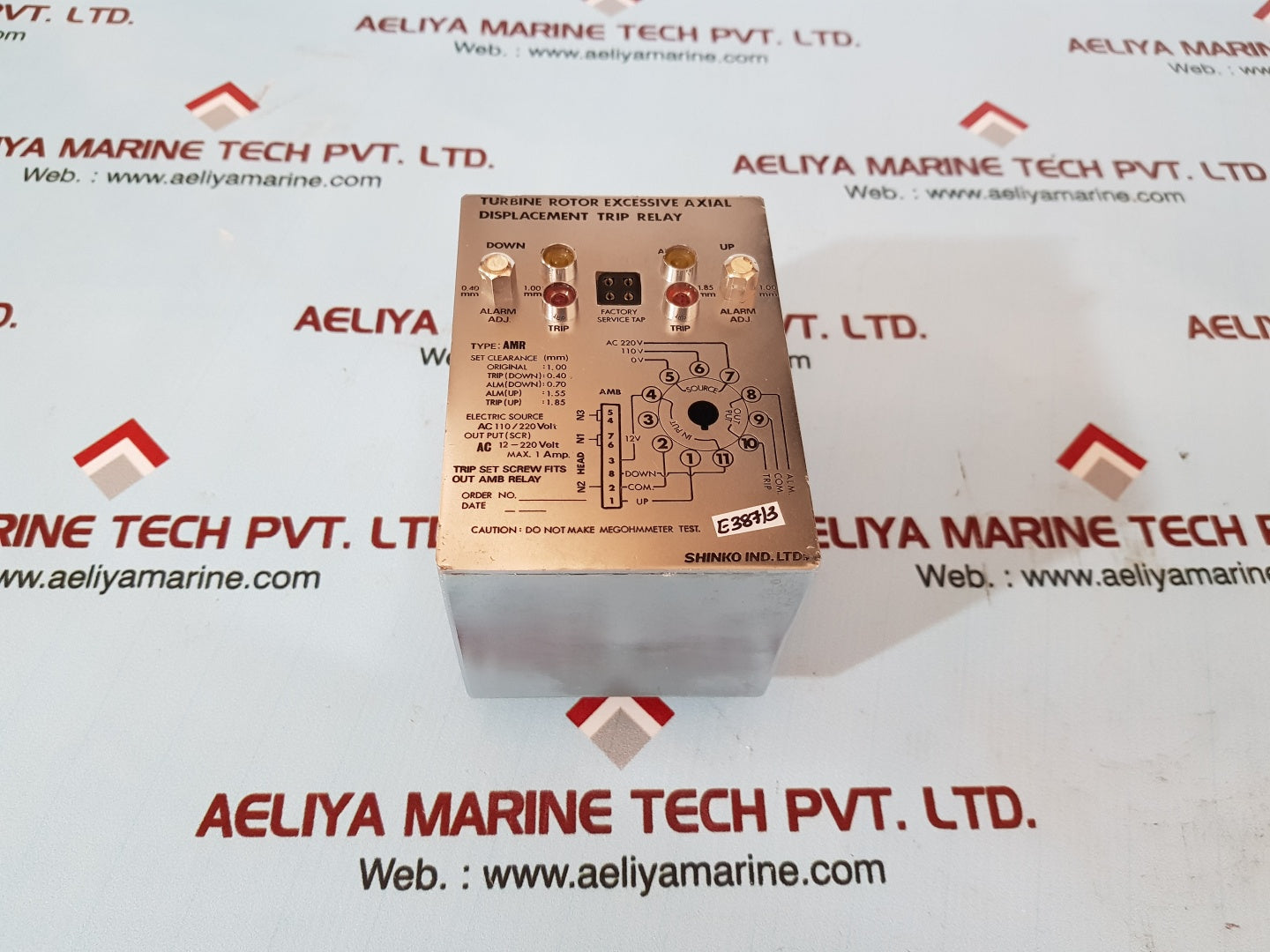 Shinko Amr Turbine Rotor Excessive Axial Displacement Trip Relay