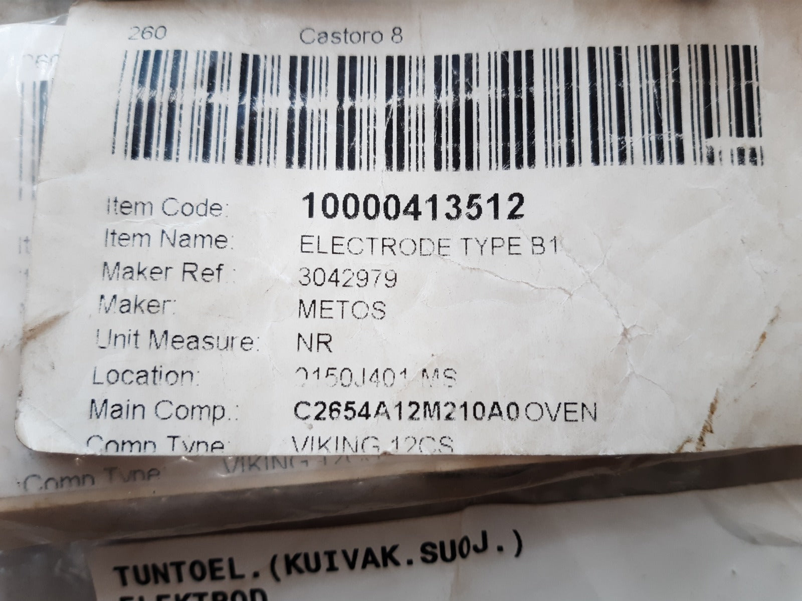 Conex 1a139031 12mm electrode sensor