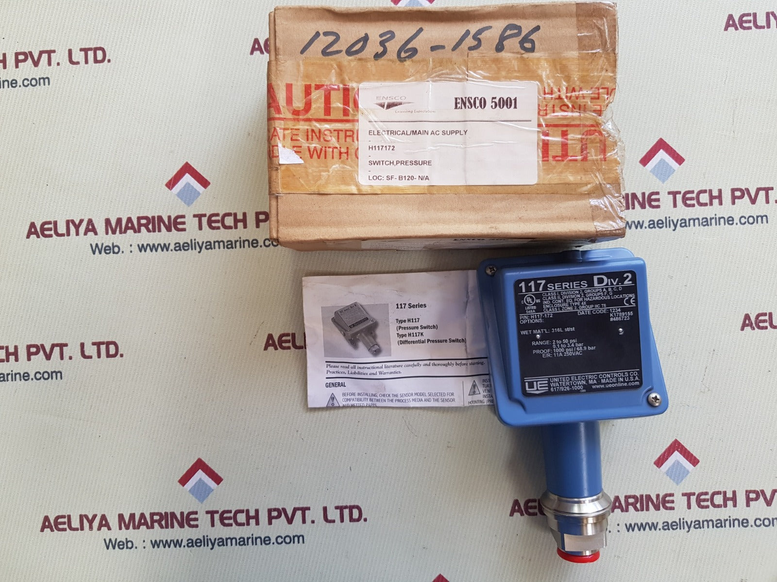 United electric h117-172 pressure switch