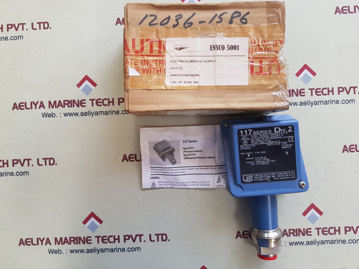 United electric h117-172 pressure switch