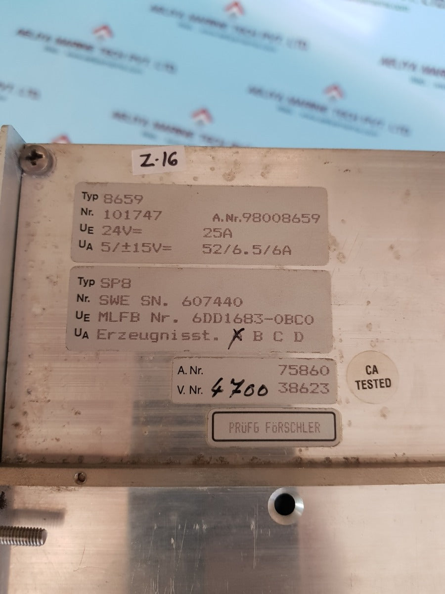 Siemens 6Dd1683-0Bc0 Power Supply Unit 8659
