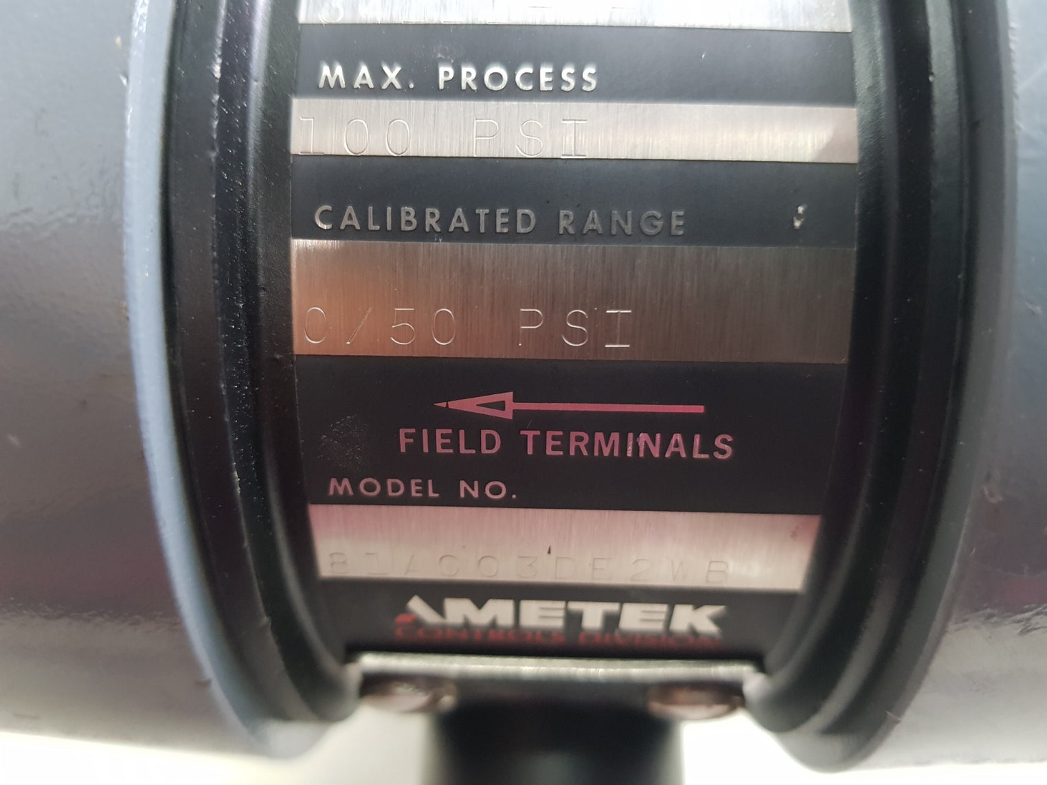 Ametek controls 81a003de2wb