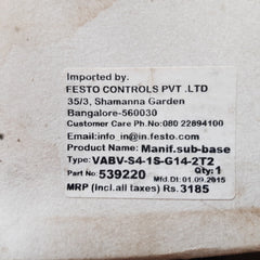 Festo vabv-s4-1s-g14-2t2 manifold sub-base