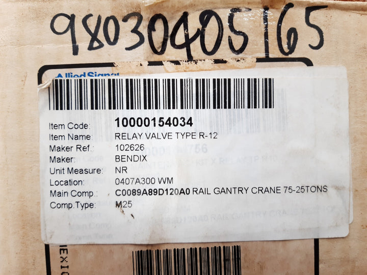 Bendix t-294304-b r-12 relay valve