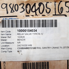 Bendix t-294304-b r-12 relay valve