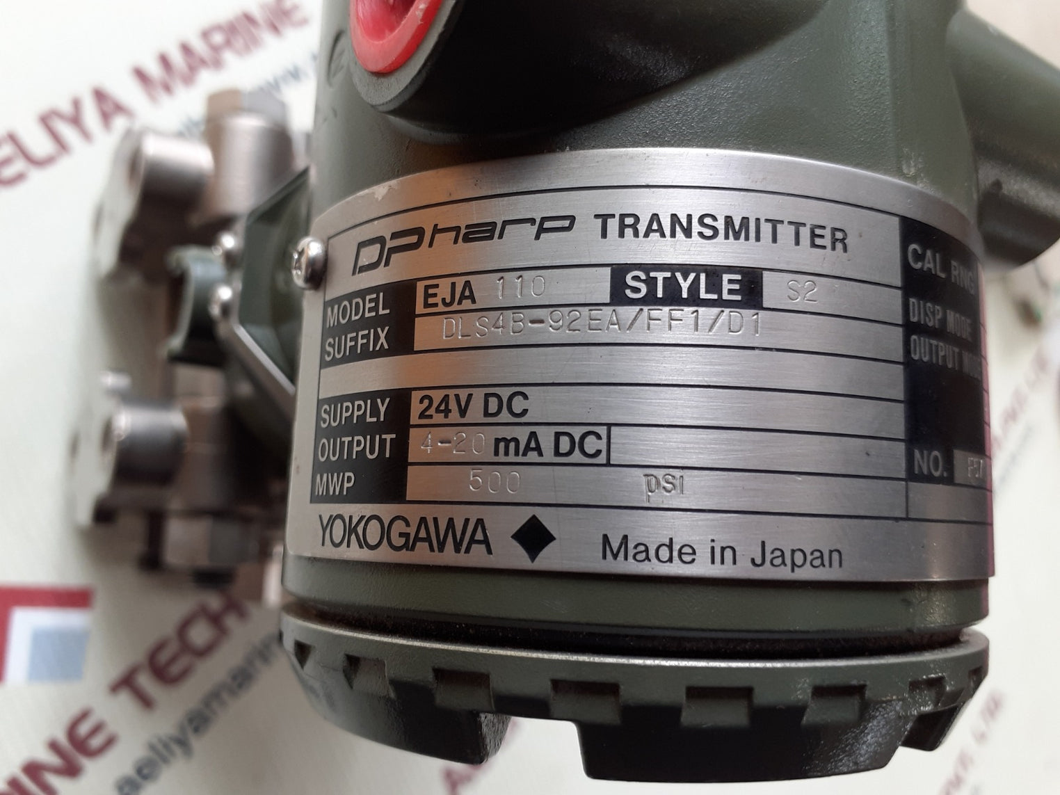 Yokogawa eja 110 dp harp transmitter dls4b-92ea/ff1/d1