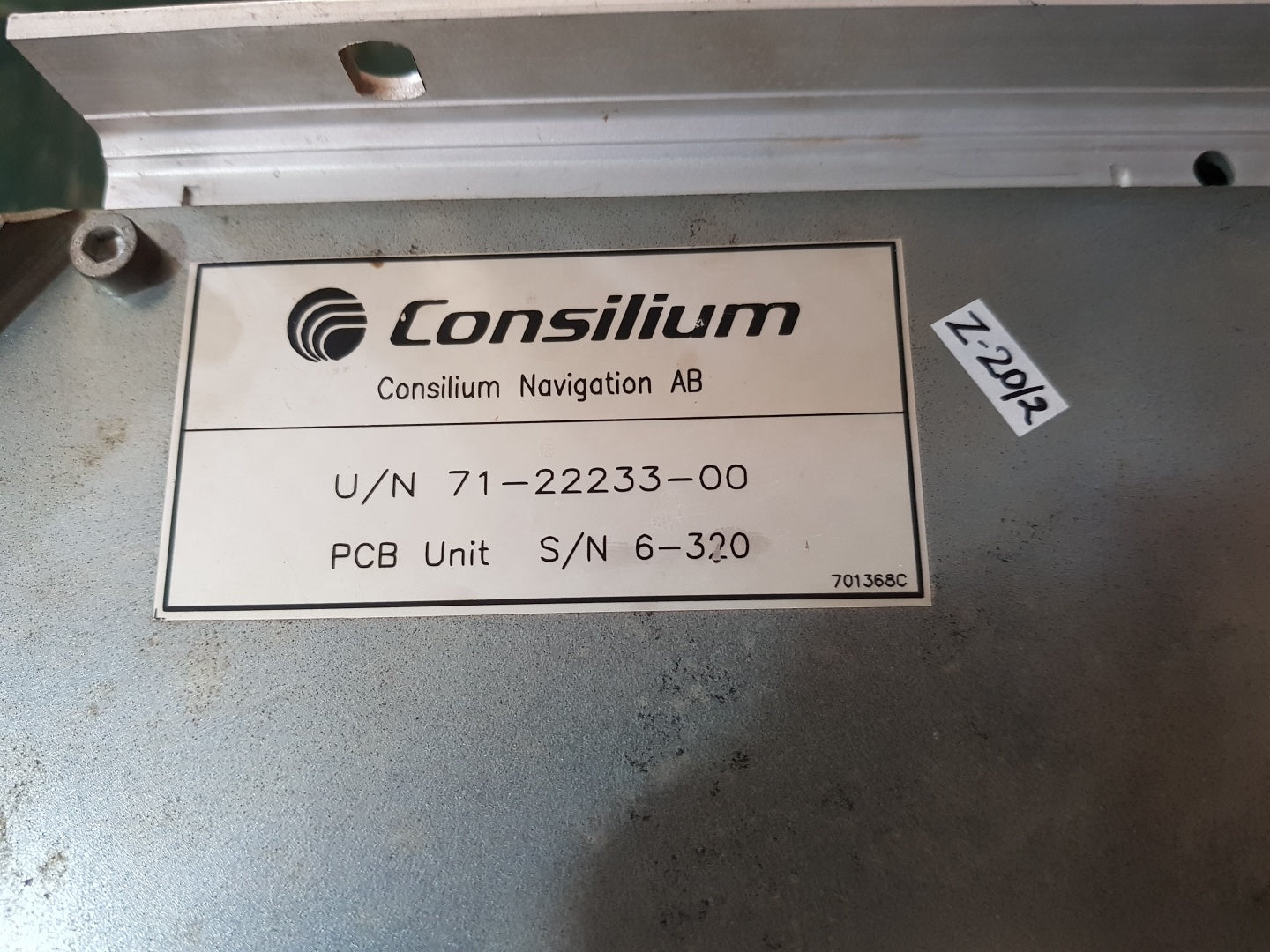 Consilium marine sal 860 pcb rack 71-22233-00