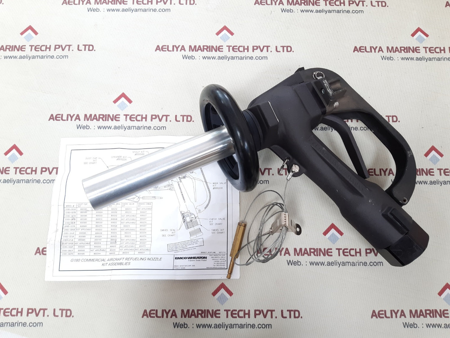 Emco wheaton g180-grtb commercial aircraft refueling nozzle