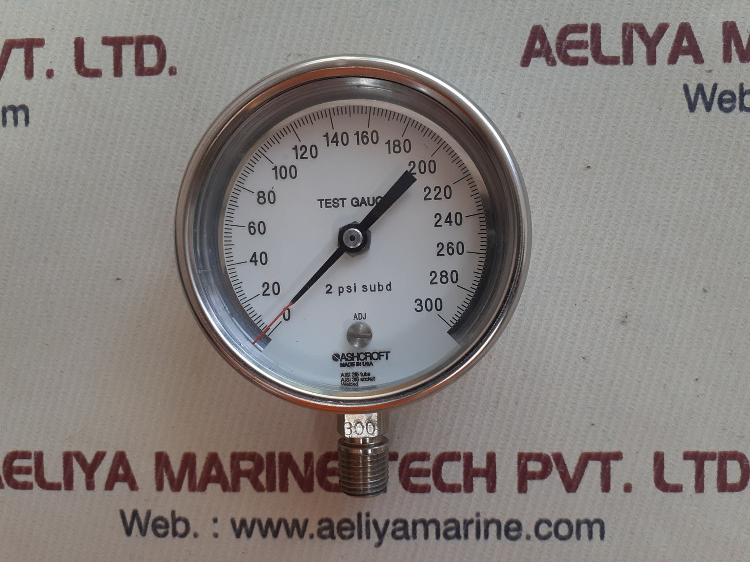Ashcroft 2 psi subd test gauge