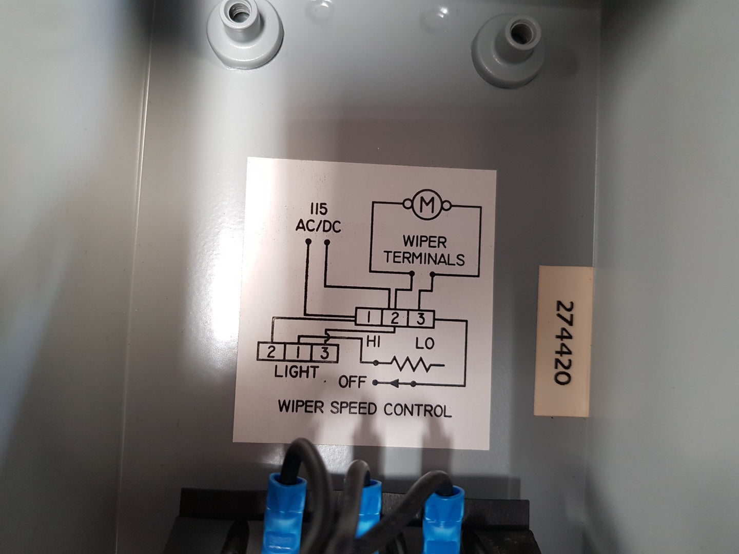 Bae systems window wiper controller 115v ac/dc