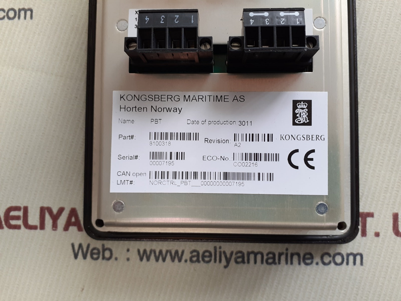 Kongsberg pbt 8100318 engine control & alarm system