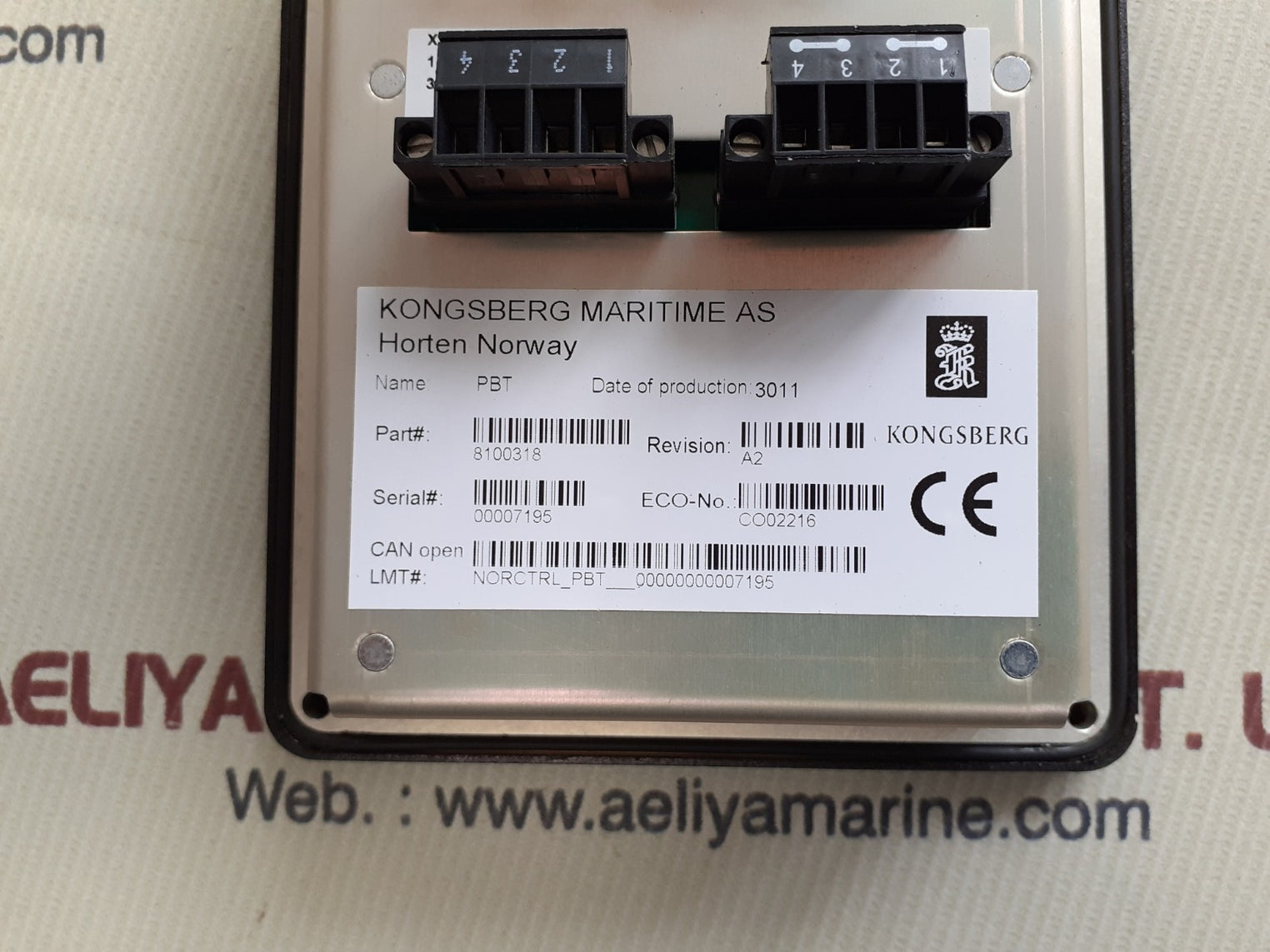 Kongsberg pbt 8100318 engine control & alarm system