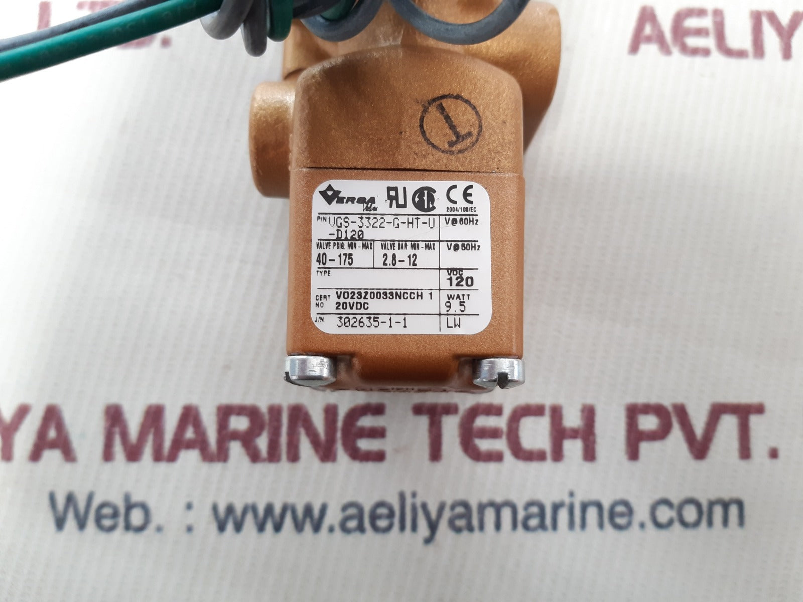 Versa vgs-3322-g-ht-u-d120 valve solenoid valve