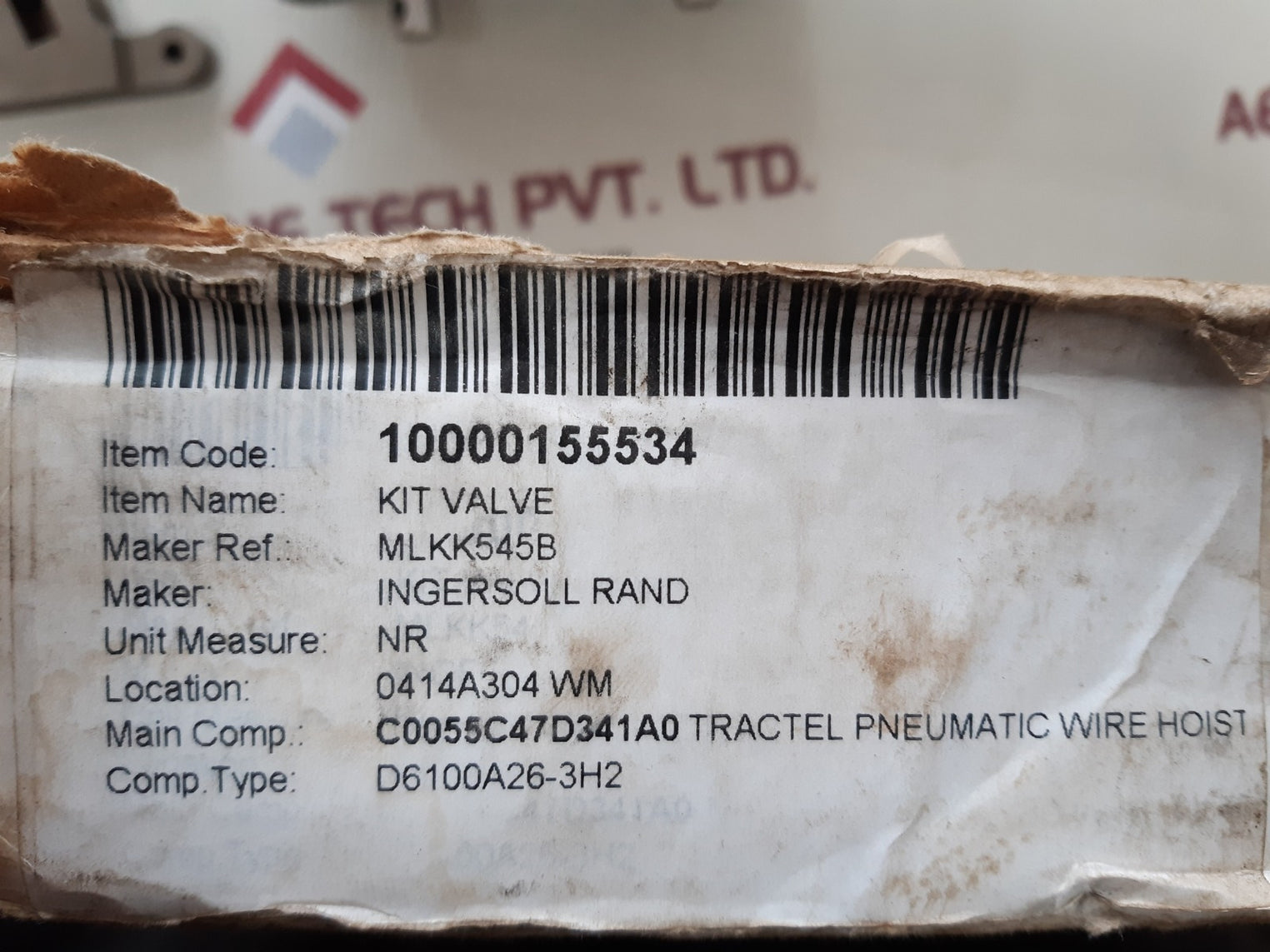 Ingersoll rand mlk-a238a valve kit