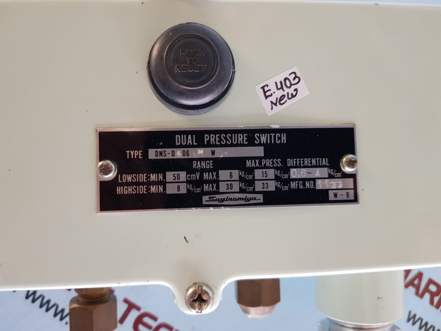 Saginomiya dns-d 606/m w dual pressure switch