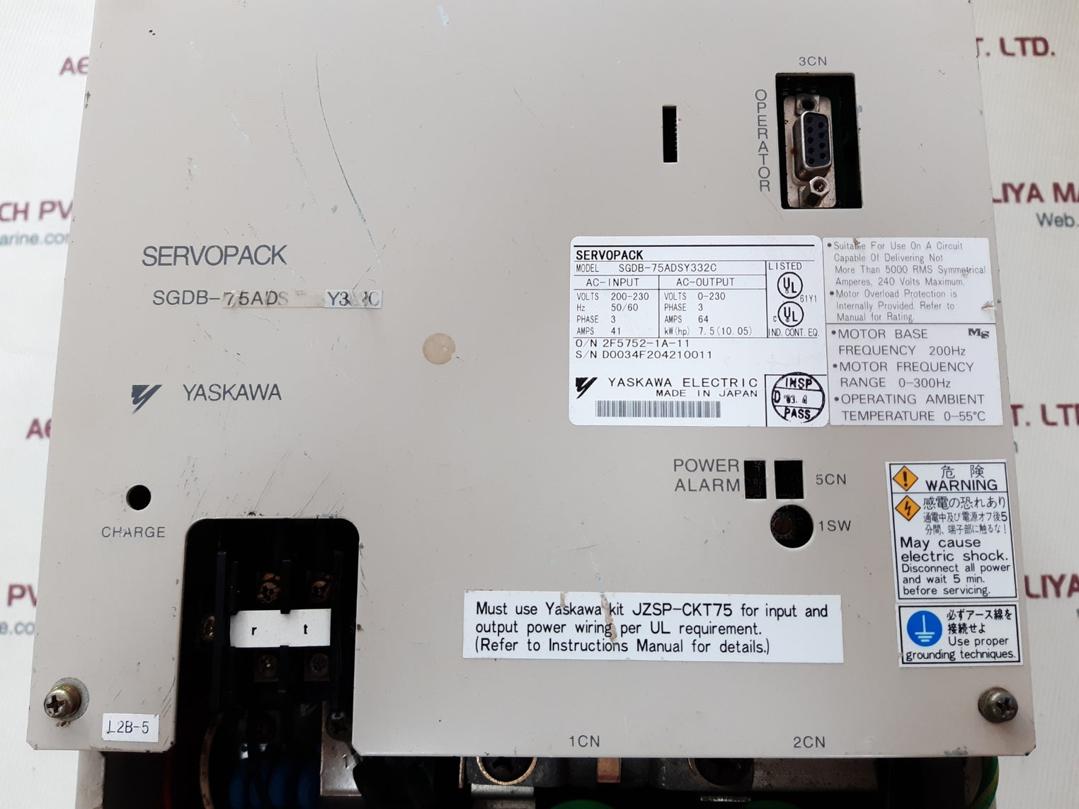 Yaskawa sgdb-75adsy332c servopack
