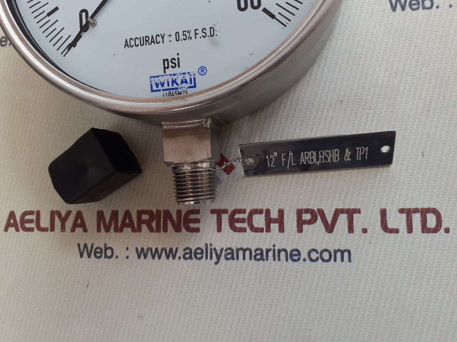 Wika 316 ss tube and connection 0-60 psi